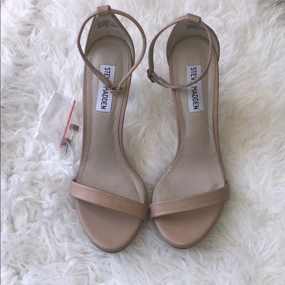 Steve Madden Stecy Natural Ankle Strap Heels - Picture 4 of 8